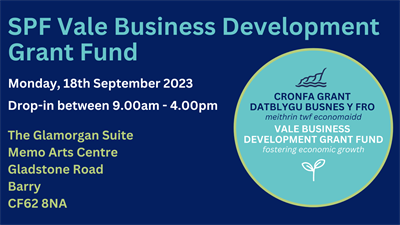 Vale Business Development Grant Fund Launch event on 18 September at the Memo